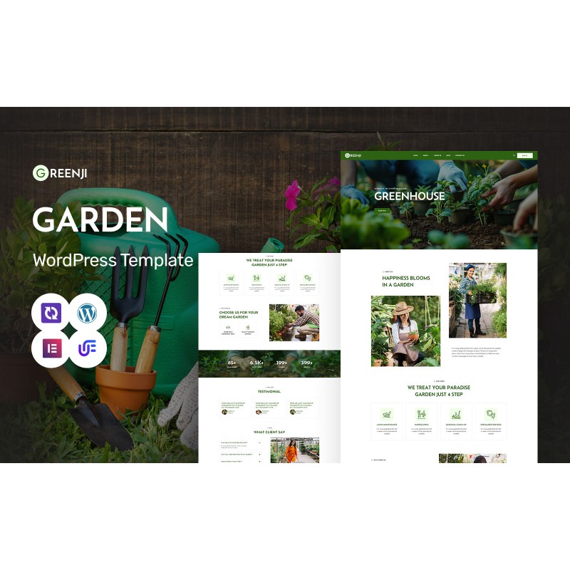 Greenji - Garden Care, Landscaping And Gardening Services WordPress Elementor Theme