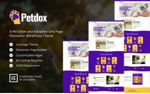 Petdox - Pet Sitter and Adoption Elementor WordPress Theme