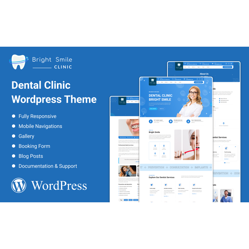 Brightsmile - Dental Clinic Wordpress Theme
