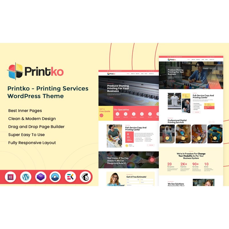 Printko - Printing Services WordPress Theme