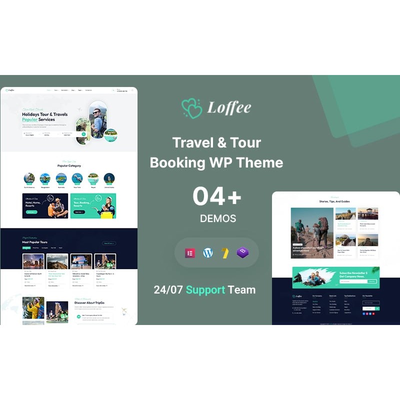 Loffee - Travel & Tour Booking Agency WordPress Theme