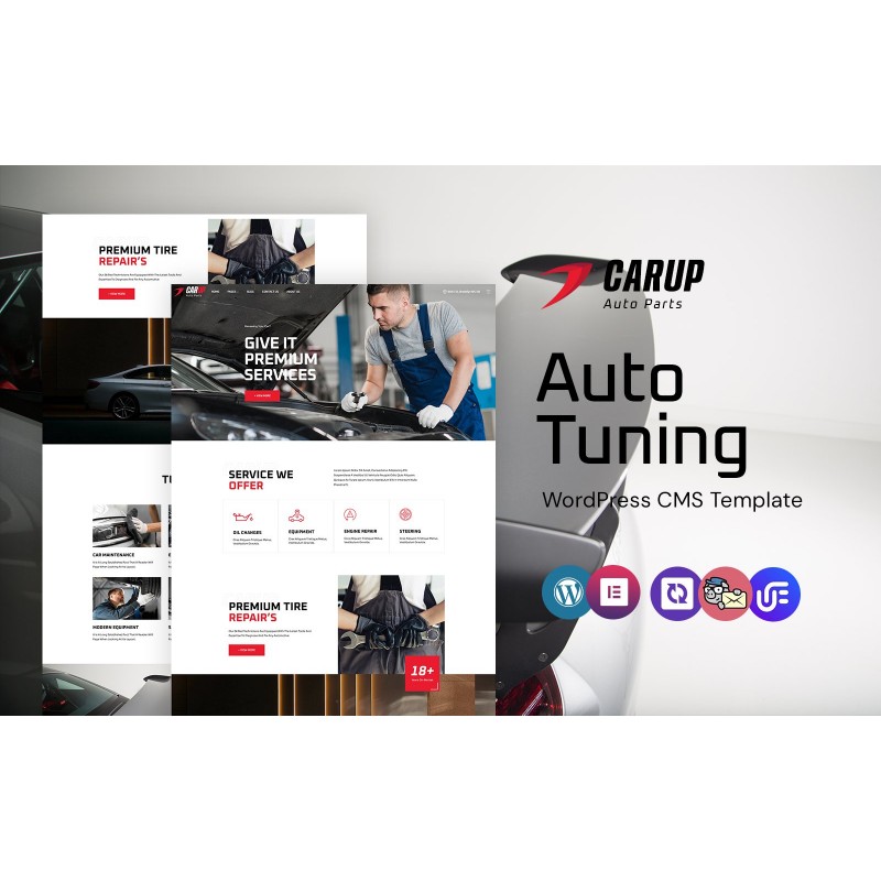Carup - Auto Parts And Tuning WordPress Elementor Theme