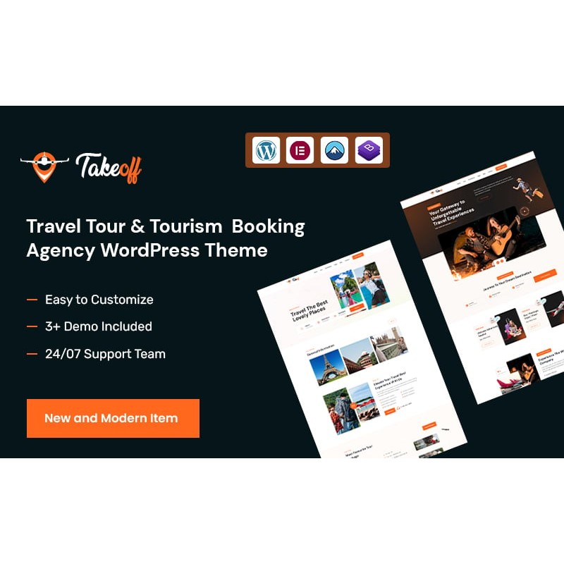 Takeoff &ndash; Travel Tour & Tourism Booking Agency WordPress Theme