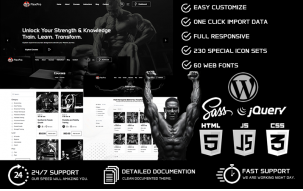 FlexPro - Bodybuilding & Online Courses & Education WooCommerce WordPress Theme