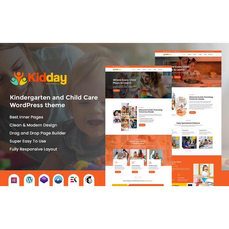 kidday - Kindergarten and Child Care WordPress Theme