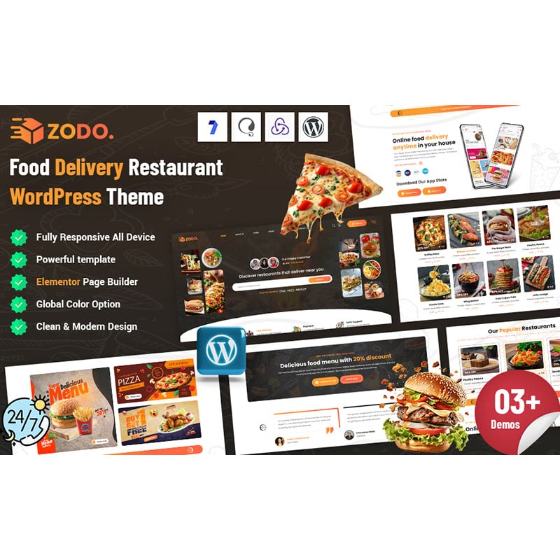 Zodo - Discover Restaurants WordPress Theme