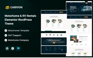 Carivon &ndash; Motorhome & Car RV Rentals Elementor WordPress Theme