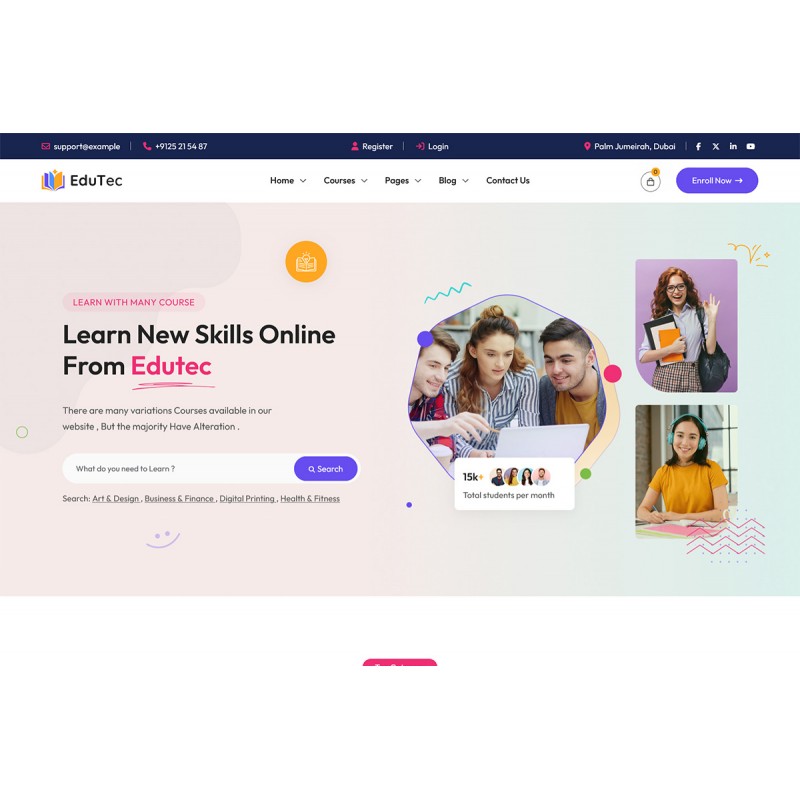 Edutec - Education LMS WordPress Theme