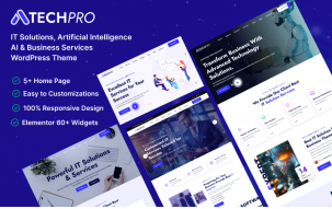 TechPro - IT Solutions, Artificial Intelligence AI & Business Services WordPress Theme