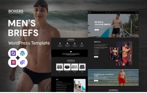 Boxers - Men&rsquo;s Briefs And Intimate Apparel WordPress Elementor Theme