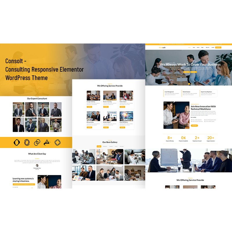Consolt - Consulting, and Services Provider Company Responsive Elementor WordPress Theme