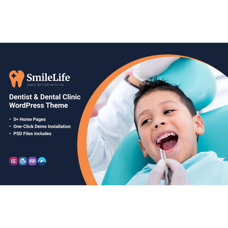 SmileLife - Dentist & Dental Clinic WordPress Theme