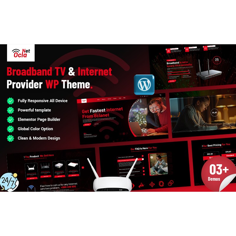 Netocla - Broadband TV & Internet Provider WordPress Theme