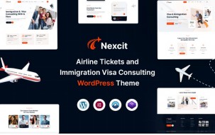Nexcit &ndash; Airline Tickets and Immigration Visa Consulting WordPress Theme