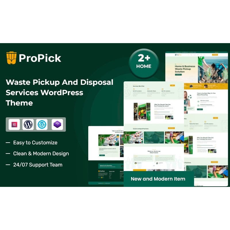 Propick &ndash; Waste Pickup And Disposal Services WordPress Theme