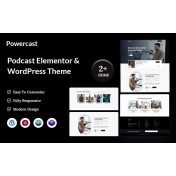 Powercast &ndash; Podcast Elementor WordPress Theme