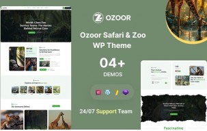 Ozoor &ndash; Zoo Safari & Environment Animal WordPress Theme