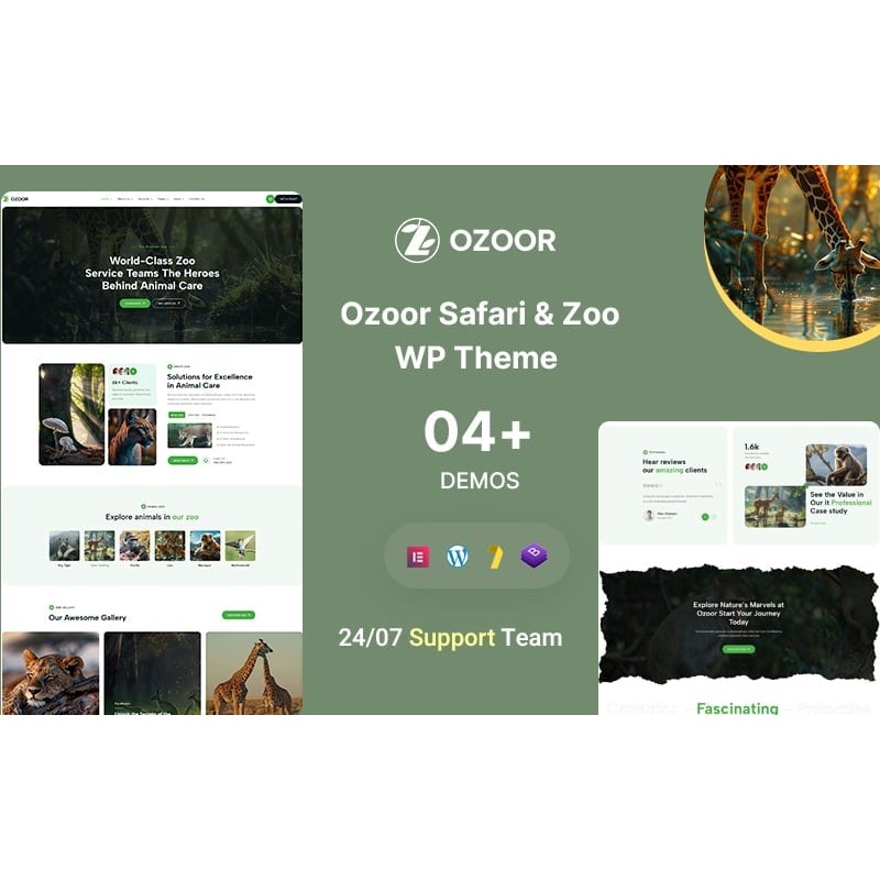 Ozoor &ndash; Zoo Safari & Environment Animal WordPress Theme