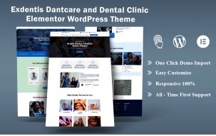 Exdentis Dantcare and Dental Clinic Elementor WordPress Theme