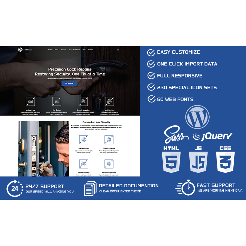 LockMaster - Locksmith WordPress Theme