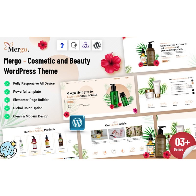 Mergo - Cosmetic & Beauty WordPress Theme