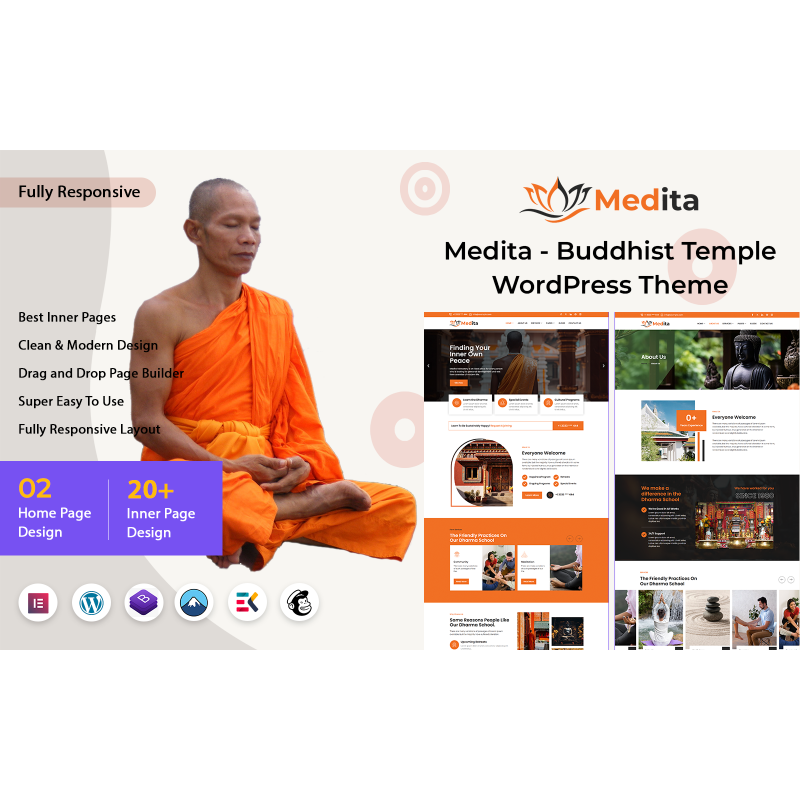 Medita - Buddhist Temple WordPress Theme