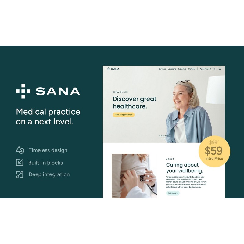 Sana | Medical WordPress Theme