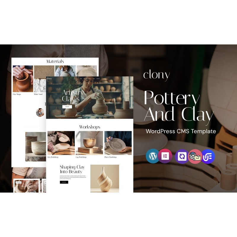 Clony - Ceramic and Pottery WordPress Elementor Theme