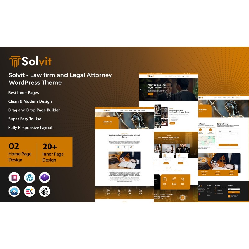 Solvit - Law firm and Legal Attorney WordPress Theme