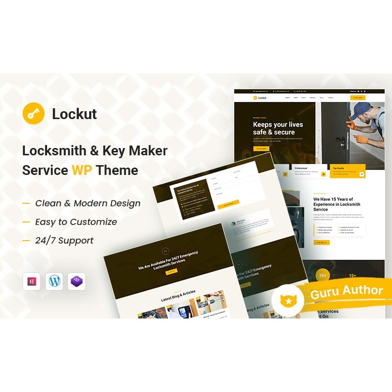 Lockut &ndash; Locksmith Security Systems & Key Maker Home Inspector WordPress Theme