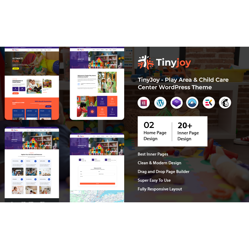 TinyJoy - Play Area & Child Care Center WordPress Theme