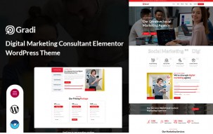 Gradi - Digital Marketing Consultant Elementor WordPress Theme