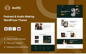Audify &ndash; Podcast Audio Making & Music School WordPress Theme