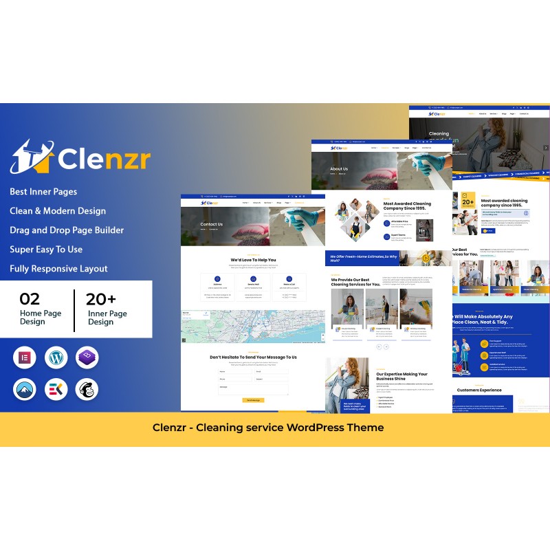 Clenzr - Cleaning Service WordPress Theme