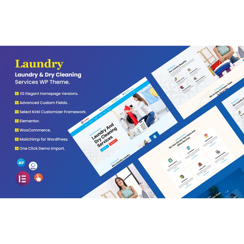 Laundry & Dry Cleaning Services WordPress Theme
