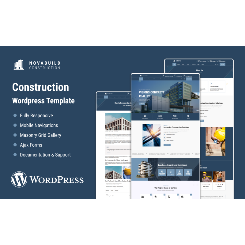 Novabuild - Construction WordPress Theme