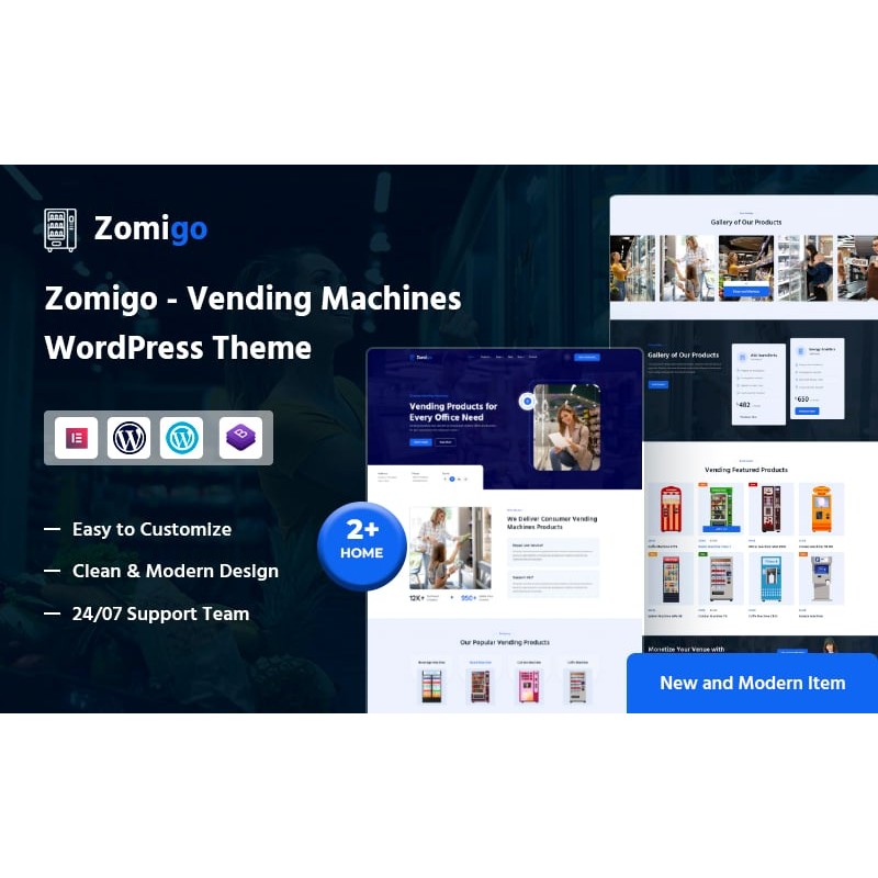 Zomigo &ndash; Vending Machines & Mobile Store WordPress Theme