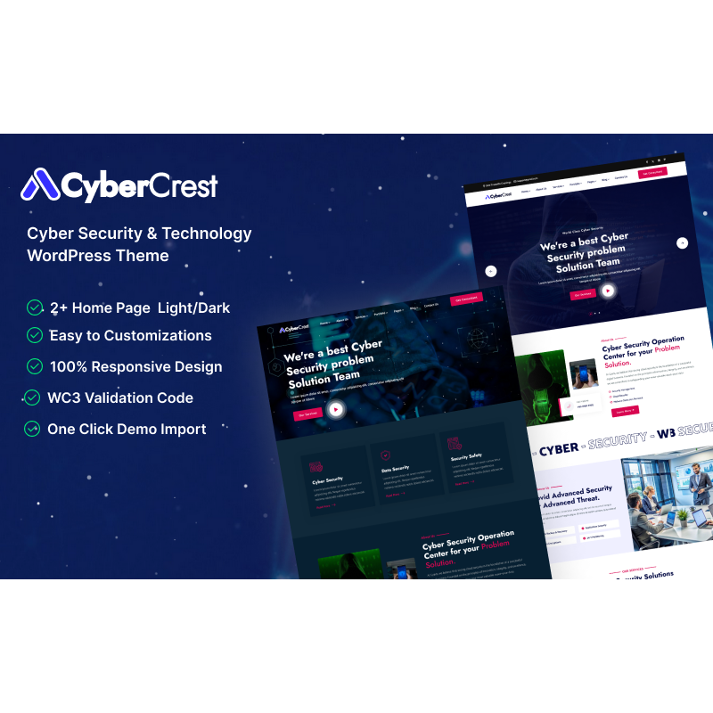 CyberCrest &ndash; Cyber Security & Technology WordPress Theme