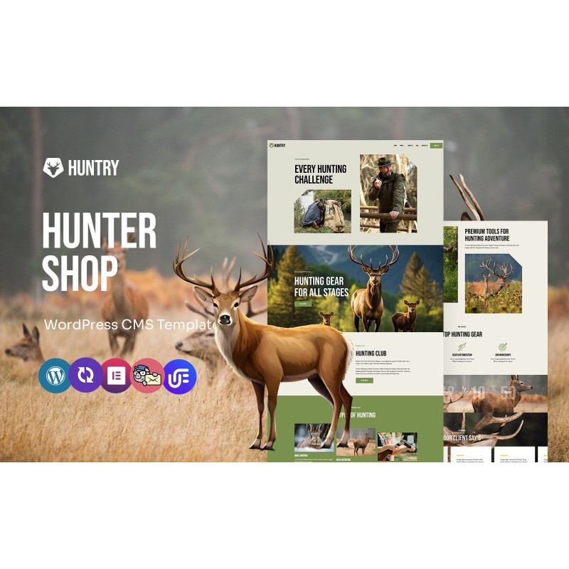 Huntry - hunting Clubs Multipurpose WordPress Elementor Theme