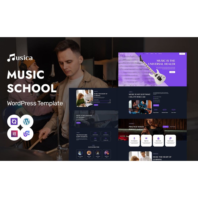 Musica - Music School And Performance Training WordPress Elementor Theme