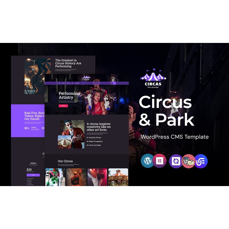 Circas - Circus Show And Entertainment WordPress Elementor Theme