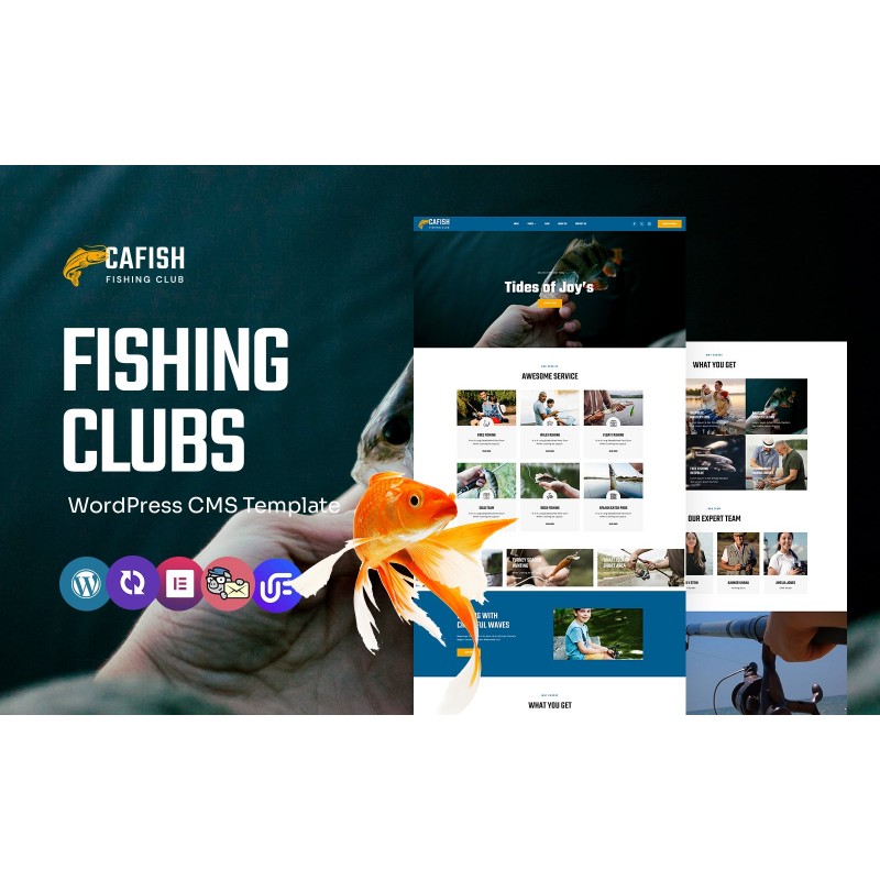 Cafish - Fishing River & Fish Hunting Club WordPress Elementor Theme