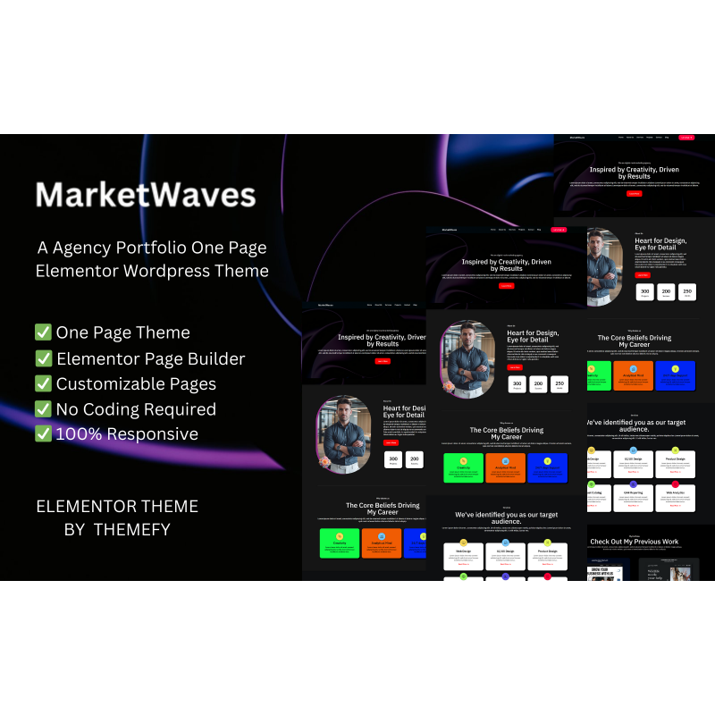 MarketWaves - Agency Portfolio Elementor Wordpress Theme