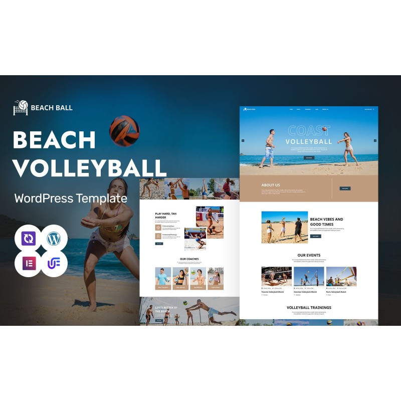 Beach Ball - Beach Volleyball And Sports Event WordPress Elementor Theme
