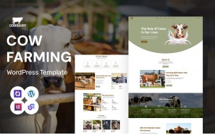 Cowdairy - Cow Farming & Dairy Production WordPress Elementor Theme