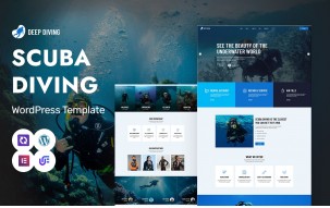Deep Diving - Scuba Diving School And Adventure Tours WordPress Elementor Theme