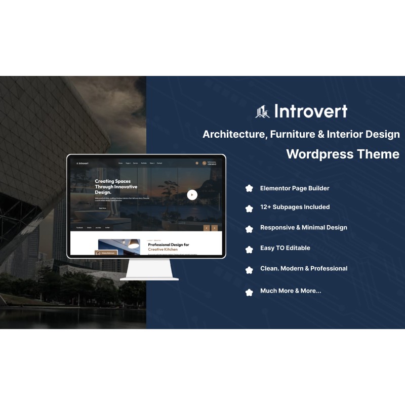 Introvert - Architecture, Furniture & Interior Design WordPress Theme