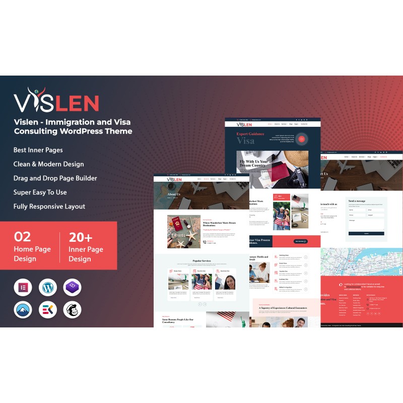 Vislen - Immigration and Visa Consulting WordPress Theme