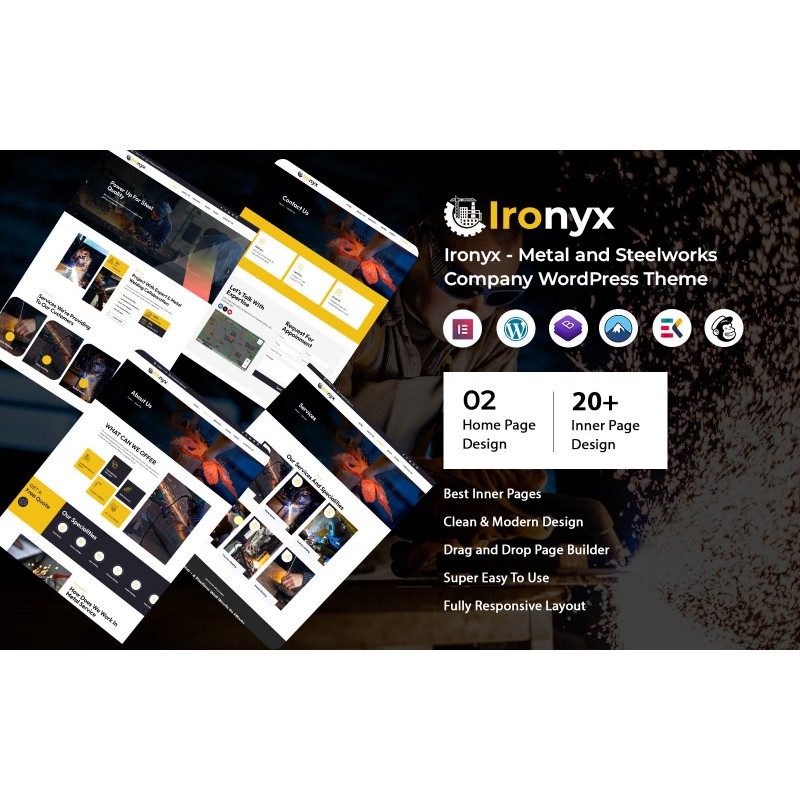 Ironyx - Metal and Steelworks Company WordPress Theme