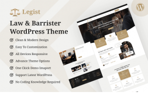 Legist - Law & Barrister Personal Portfolio WordPress Theme